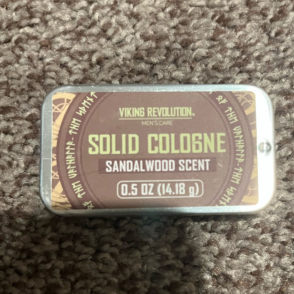 NWT Viking Revolution yellow/clear/white Solid Cologne Sandalwood Scent